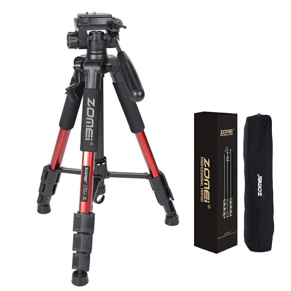 ZOMEI Q111 Professional Portable Travel Aluminum Camera Tripod&Pan Head for SLR DSLR Digital Camera Three color - LioLane Electronic's