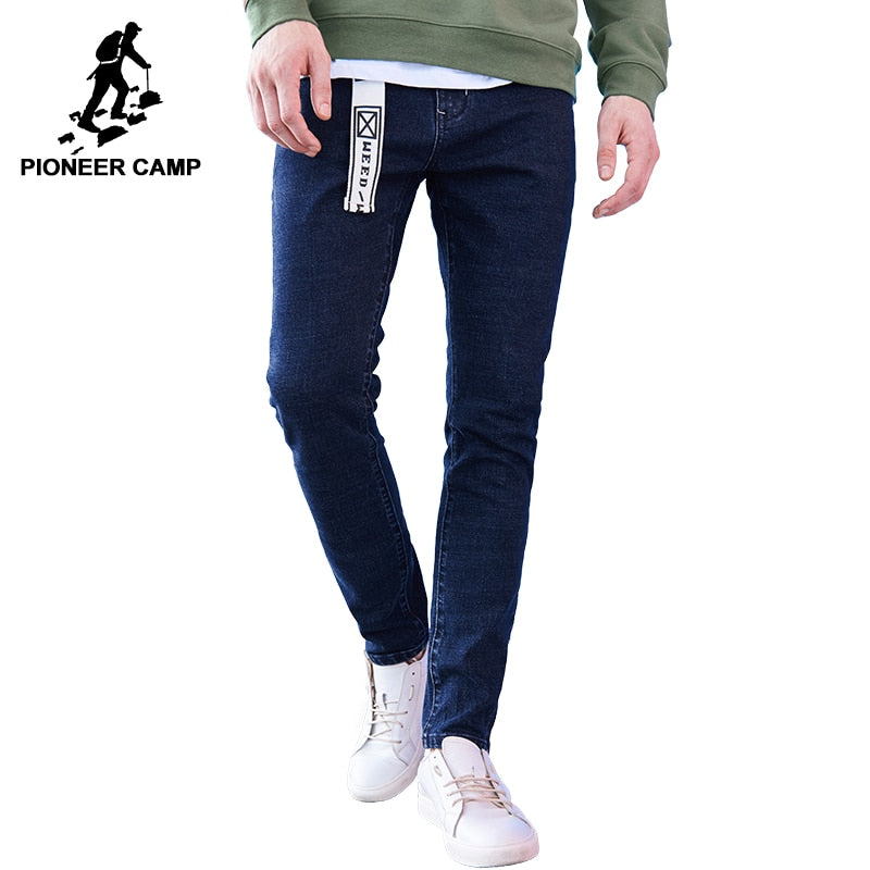 Pioneer Camp New arrival dark blue skinny men jeans brand-clothing fashion feet pants male top quality denim trousers ANZ707023 - LioLane Electronic's