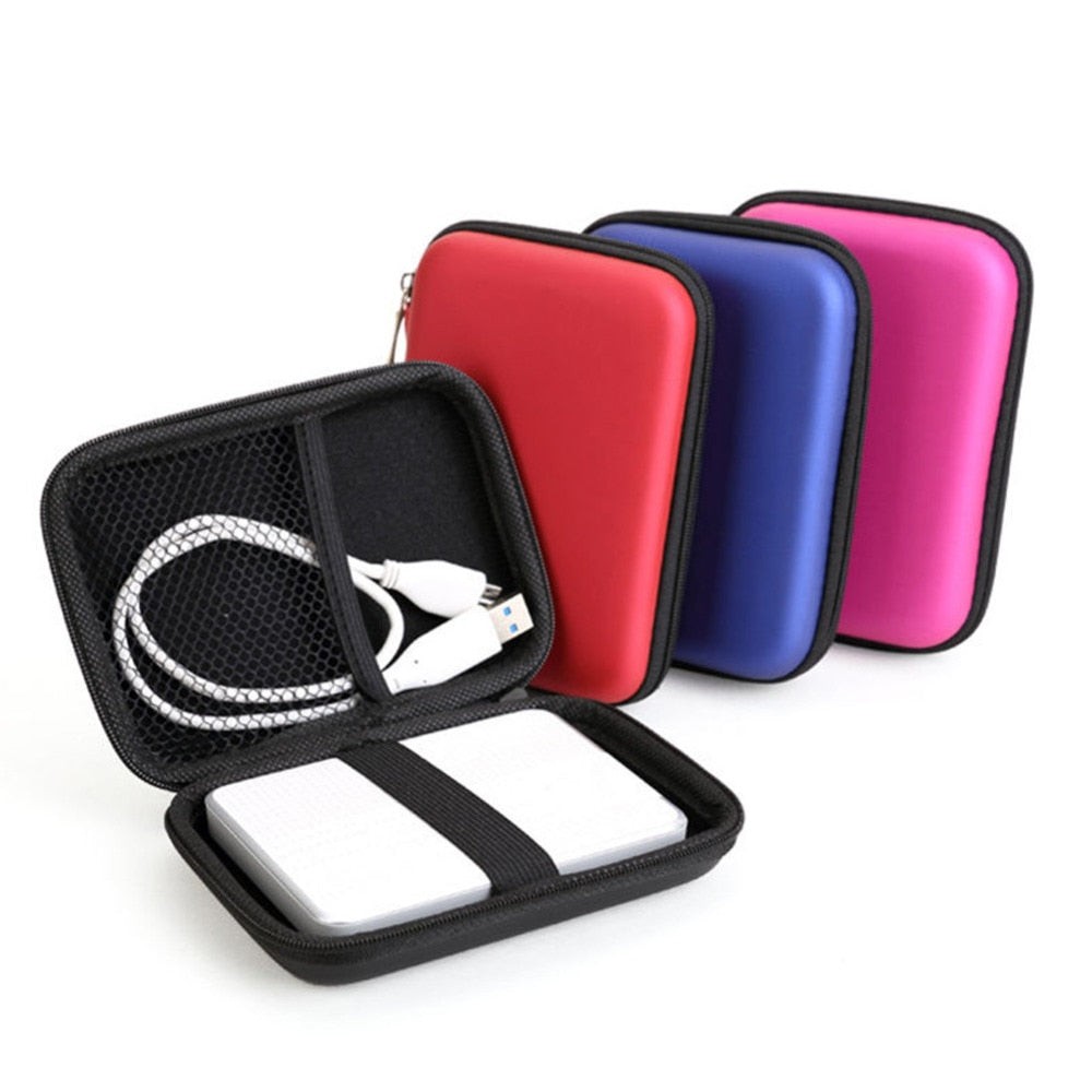 2.5" HDD Bag External USB Hard Drive Disk Carry Mini Usb Cable Case Cover Pouch Earphone Bag for PC Laptop Hard Disk Case New - LioLane Electronic's