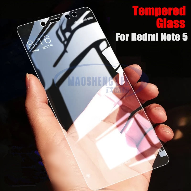 2Pcs/lot Full Tempered Glass For Xiaomi Redmi Note 5 Pro Screen Protector 9H 2.5D Anti Blu-ray Toughened glass For Redmi Note 5 - LioLane Electronic's