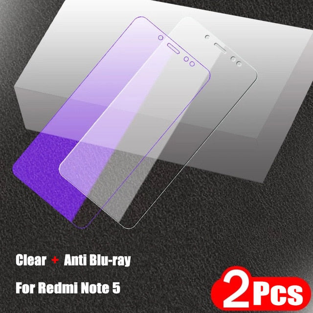 2Pcs/lot Full Tempered Glass For Xiaomi Redmi Note 5 Pro Screen Protector 9H 2.5D Anti Blu-ray Toughened glass For Redmi Note 5 - LioLane Electronic's