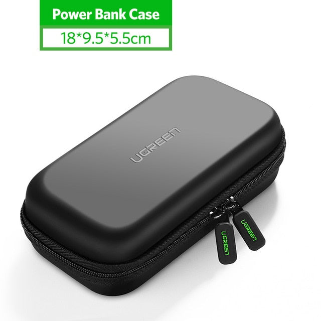 Ugreen Power Bank Case Hard Case Box for Samsung Seagate 2.5 Hard Drive Disk USB Cable External Storage Carrying SSD HDD Case - LioLane Electronic's