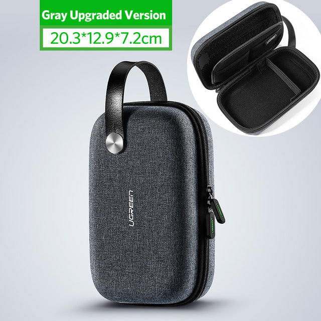 Ugreen Power Bank Case Hard Case Box for Samsung Seagate 2.5 Hard Drive Disk USB Cable External Storage Carrying SSD HDD Case - LioLane Electronic's