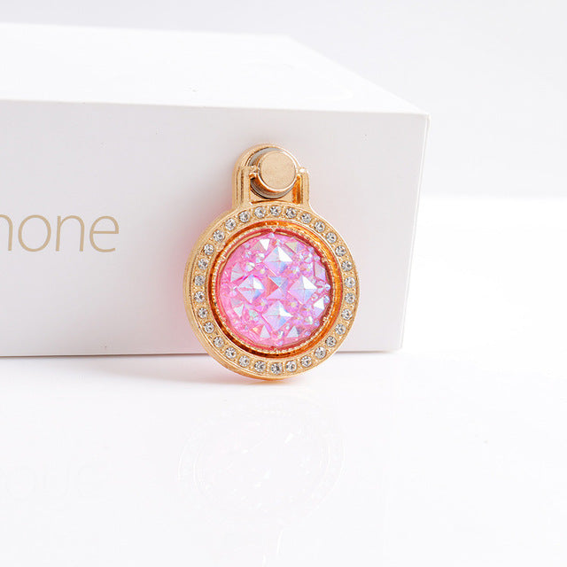 Luxury 360 Degree Finger Ring Diamond Floral Smartphone Holder for Huawei P20 Lite Pro S9 Metal Mount Stand for iPhone 8 Plus 6s - LioLane Electronic's